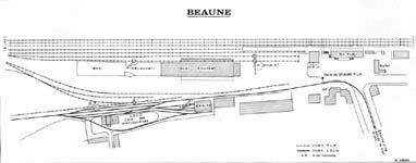 Plan des gares de Beaune
