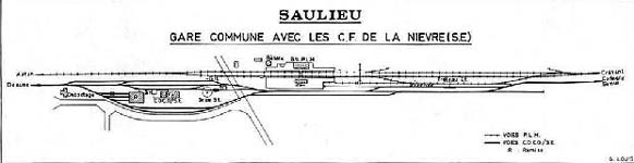 Plan des gares de Saulieu