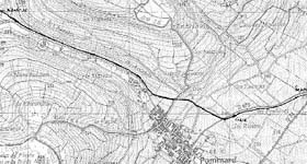Tracé de la voie à Pommard