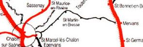 Carte du tacot de Mervans