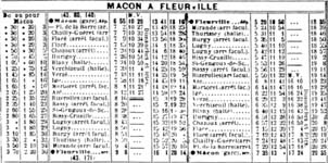 Horaire Mâcon - Fleurville